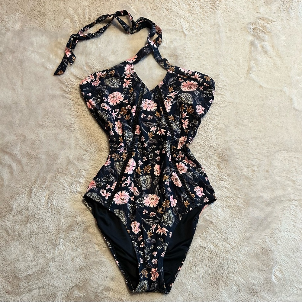 O’Neill Women’s Floral Halter One-Piece Swimsuit